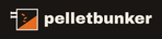 pelletbunker Logo — Bunker mit Befüllstutzen und Pellet-Glow