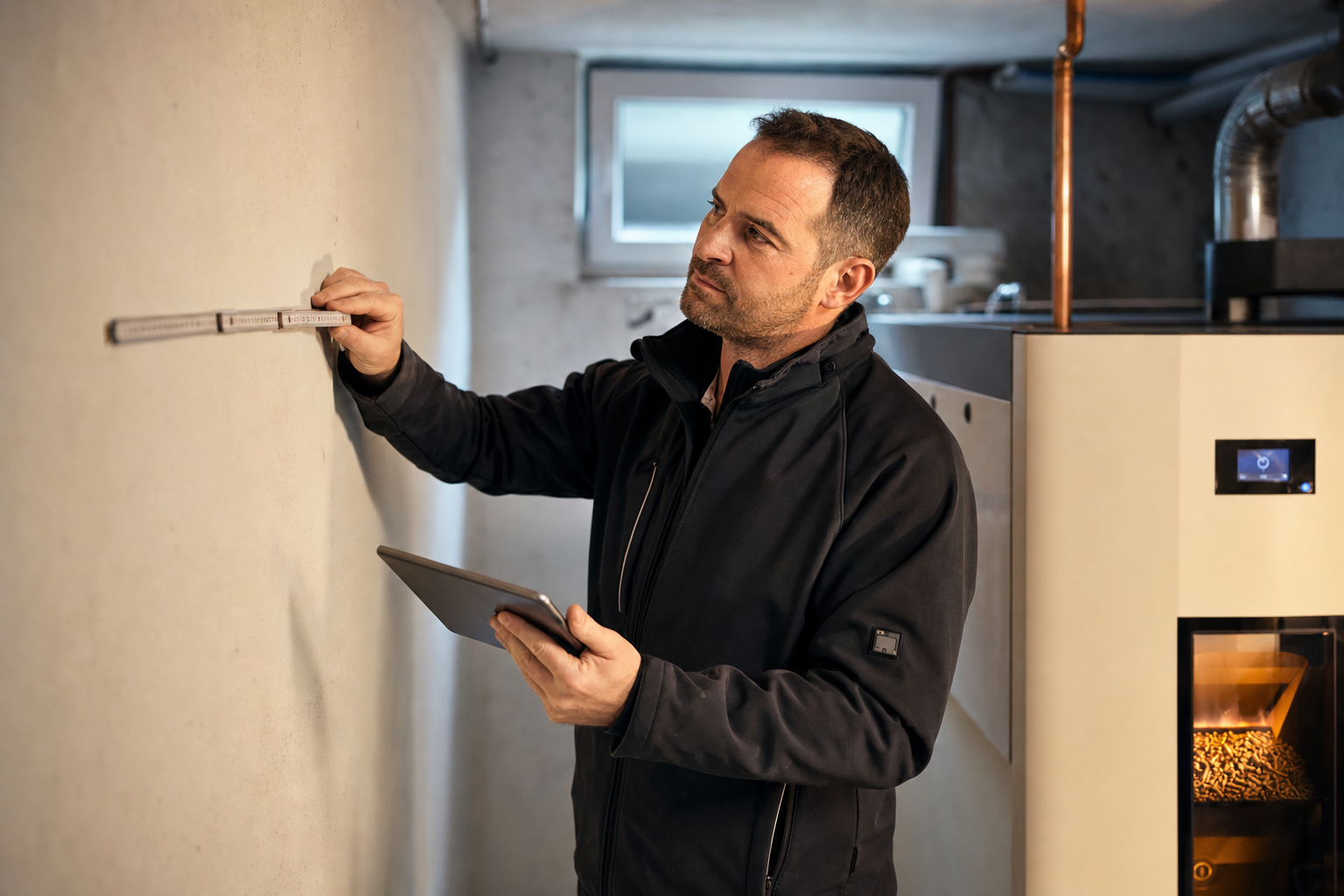 Pellet-Experte vermisst den Heizungsraum für die Bunker-Planung